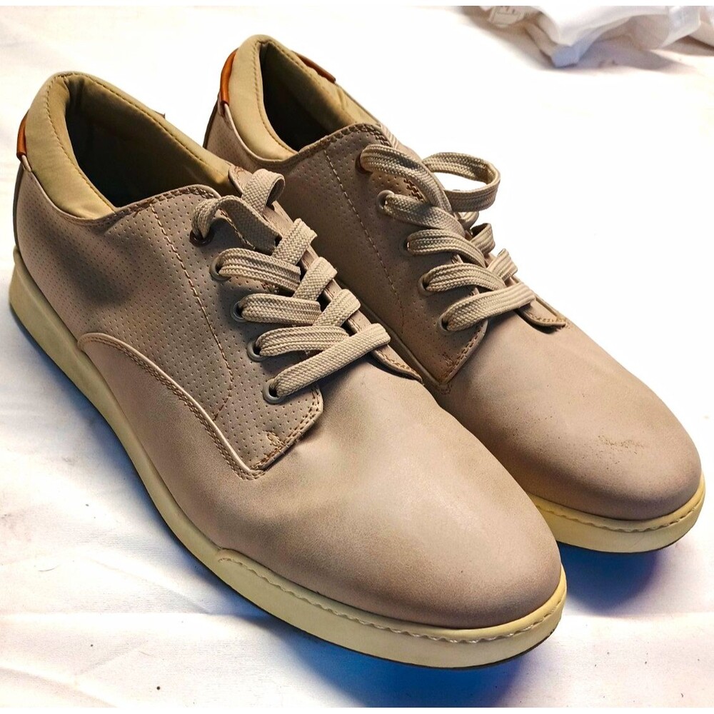 Robert David Eighty-1 Men's 11M Taupe Gray Lace Up Casual Dress Shoes